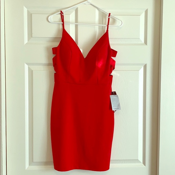 Jump Apparel Red Bodycon Dress - Picture 1 of 5